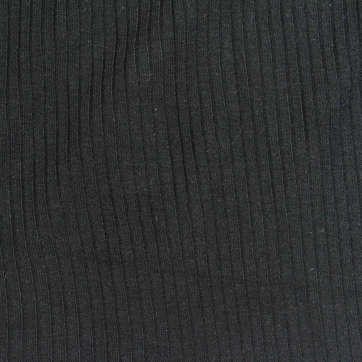 Viscose Stretch Rib Knit Fabric, 285 gsm, 130 cm — Black