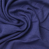 Viscose Stretch Rib Knit Fabric, 275 gsm, 130 cm — Navy