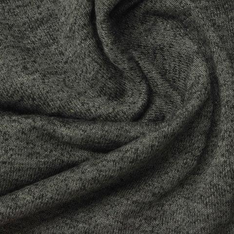 Dark Grey Marl French Terry, Poly-Cotton, 200 gsm, 175 cm