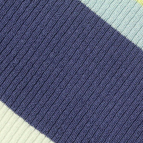 Dark Blue Diagonal-Stripe Rib Knit, Viscose