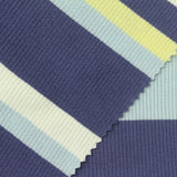 Dark Blue Diagonal-Stripe Rib Knit, Viscose