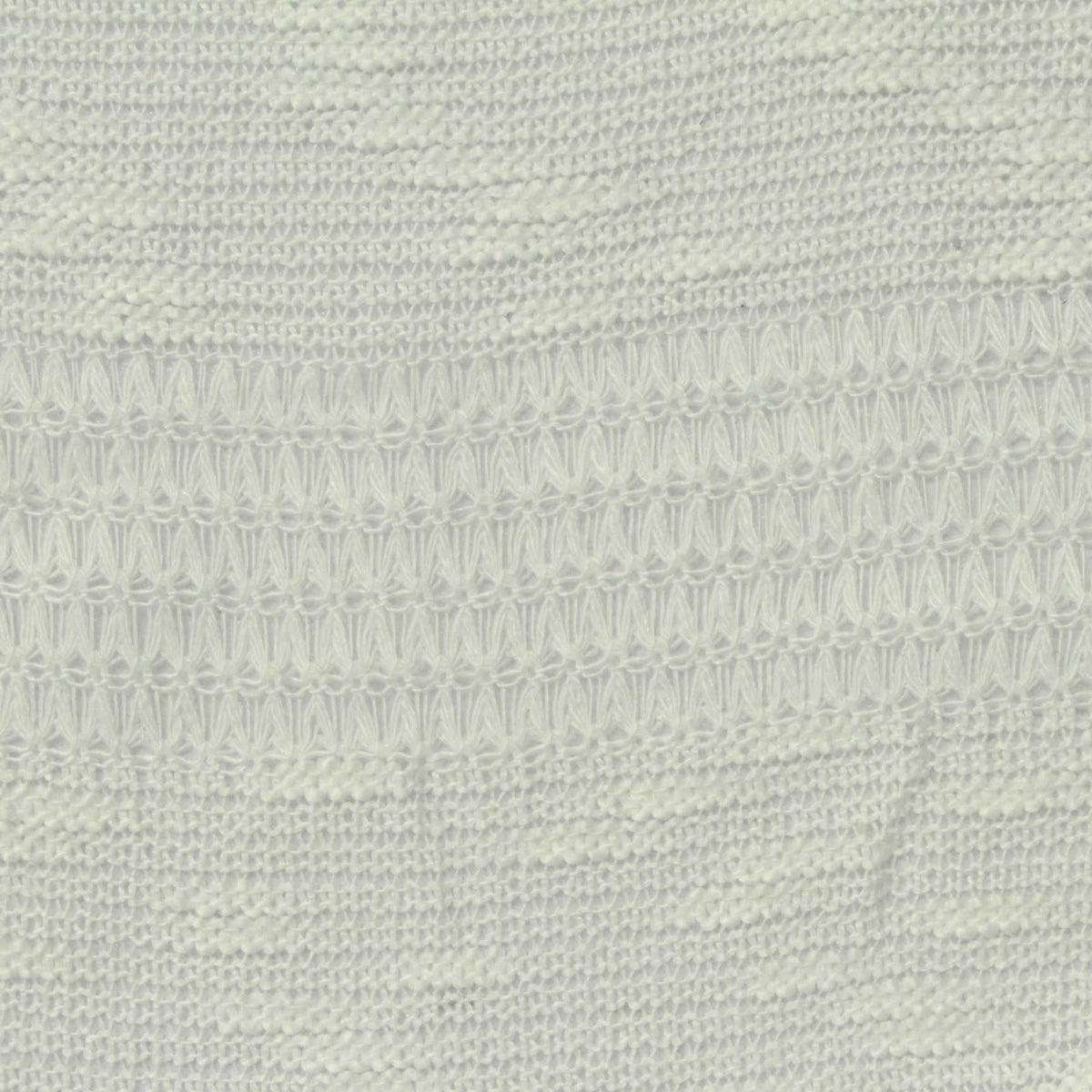White Openwork Chunky Knit, Polyester, 177 gsm