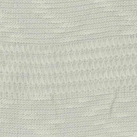 White Openwork Chunky Knit, Polyester, 177 gsm