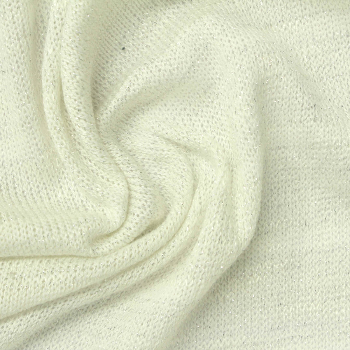 Cream Marl Chunky Knit, Viscose-Poly, 190 gsm