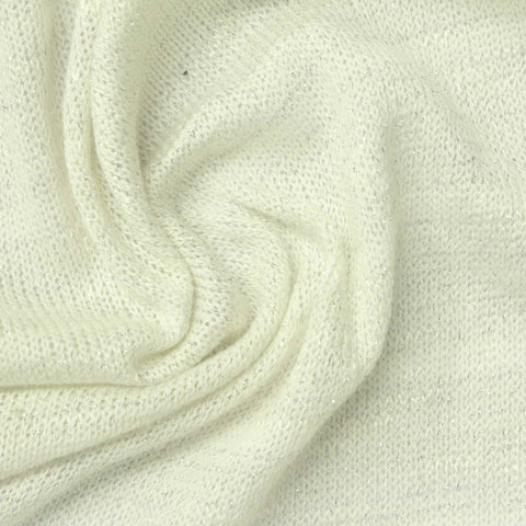 Cream Marl Chunky Knit, Viscose-Poly, 190 gsm