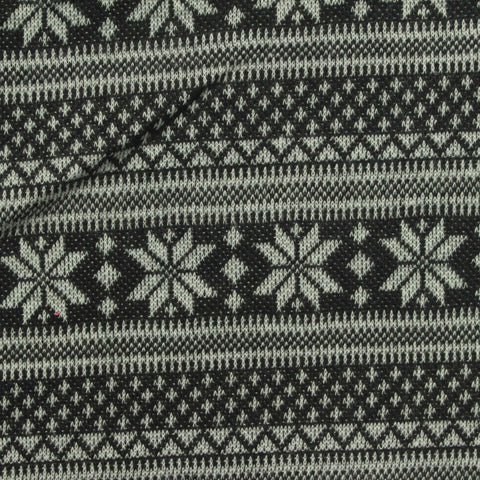 Black Geometric Jacquard, Polyester, 250 gsm