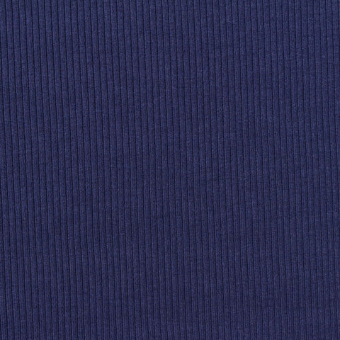 Viscose Stretch Rib Knit Fabric, 285 gsm, 130 cm — Navy, ref EF-261677