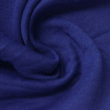 Brushed Polyester Cotton French Terry Fabric, 290 gsm, 170 cm — Navy