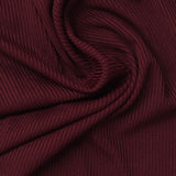Polyester Stretch Rib Knit Fabric, 170 gsm, 155 cm — Red