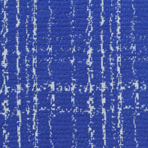Blue Grid Jacquard, Viscose-Poly