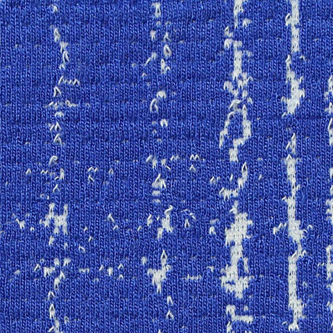 Blue Grid Jacquard, Viscose-Poly