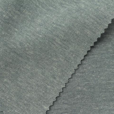 Blue-Green Marl Scuba Knit, Poly-Cotton