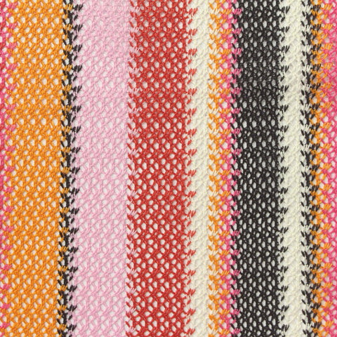 Multicolor Vertical-Stripe Lace, Polyester