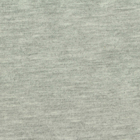 Light Grey Heathered-Marl Jersey Knit, Poly-Cotton, 140 gsm