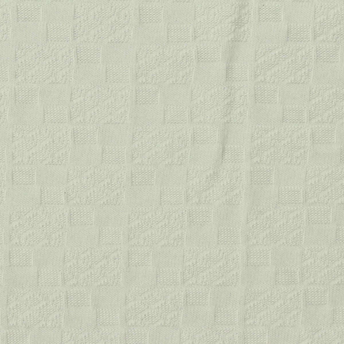 Cream Textured-Square Jacquard, Cotton-Poly