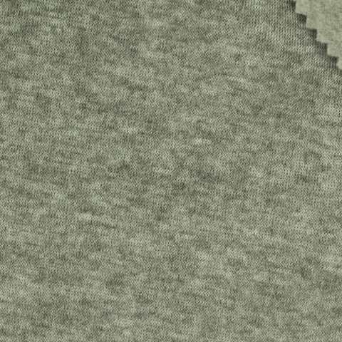 Heathered Grey-Green Marl Jersey Knit, Polyester, 210 gsm