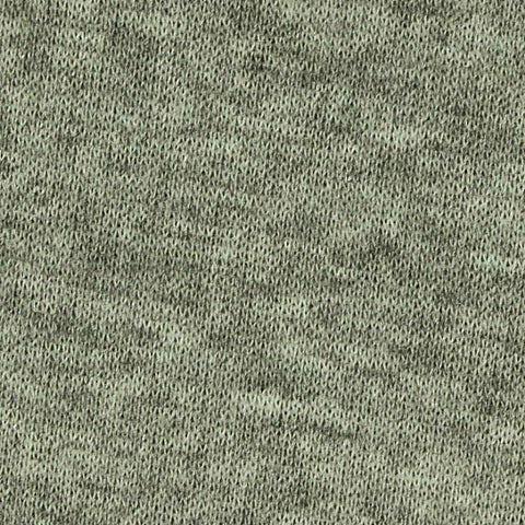 Heathered Grey-Green Marl Jersey Knit, Polyester, 210 gsm
