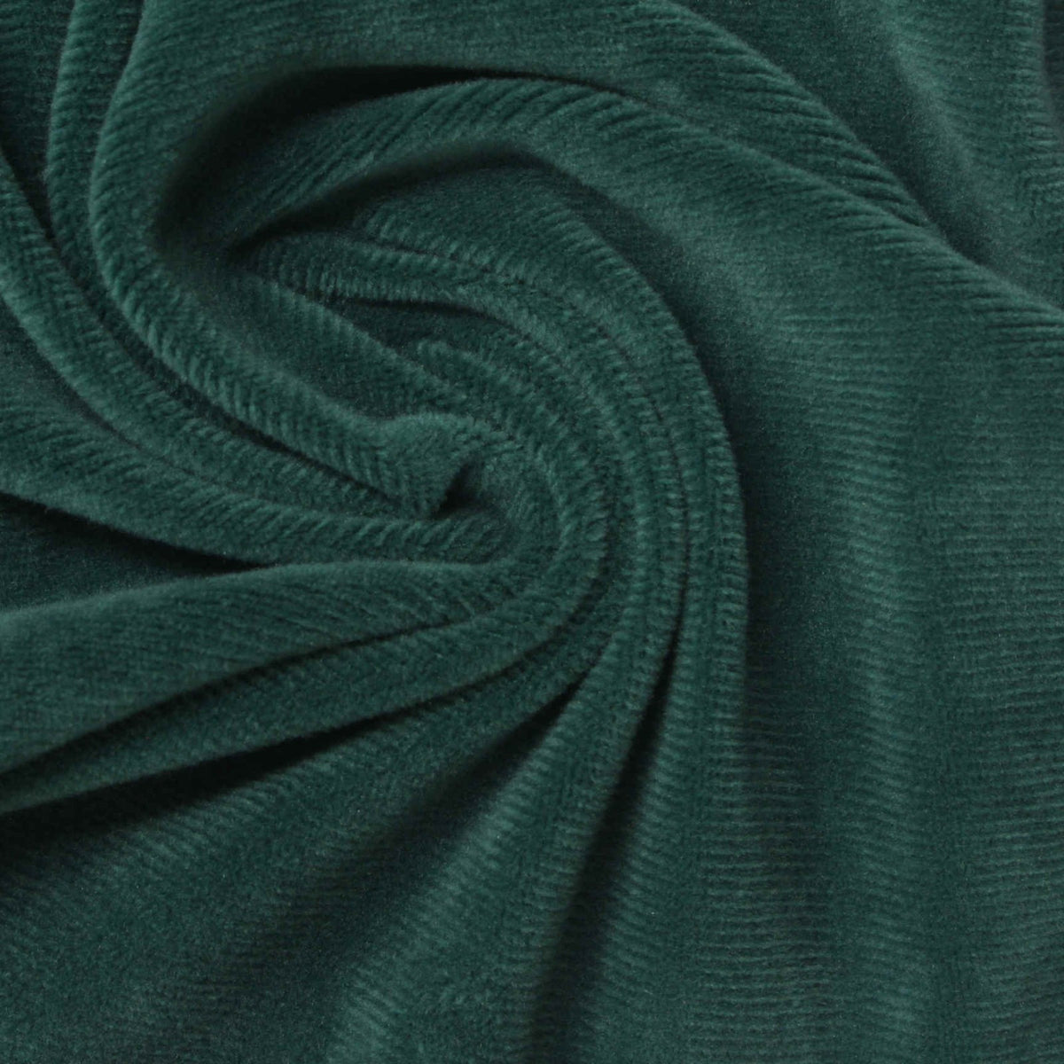Polyester Stretch Velvet Fabric, 220 gsm — Green