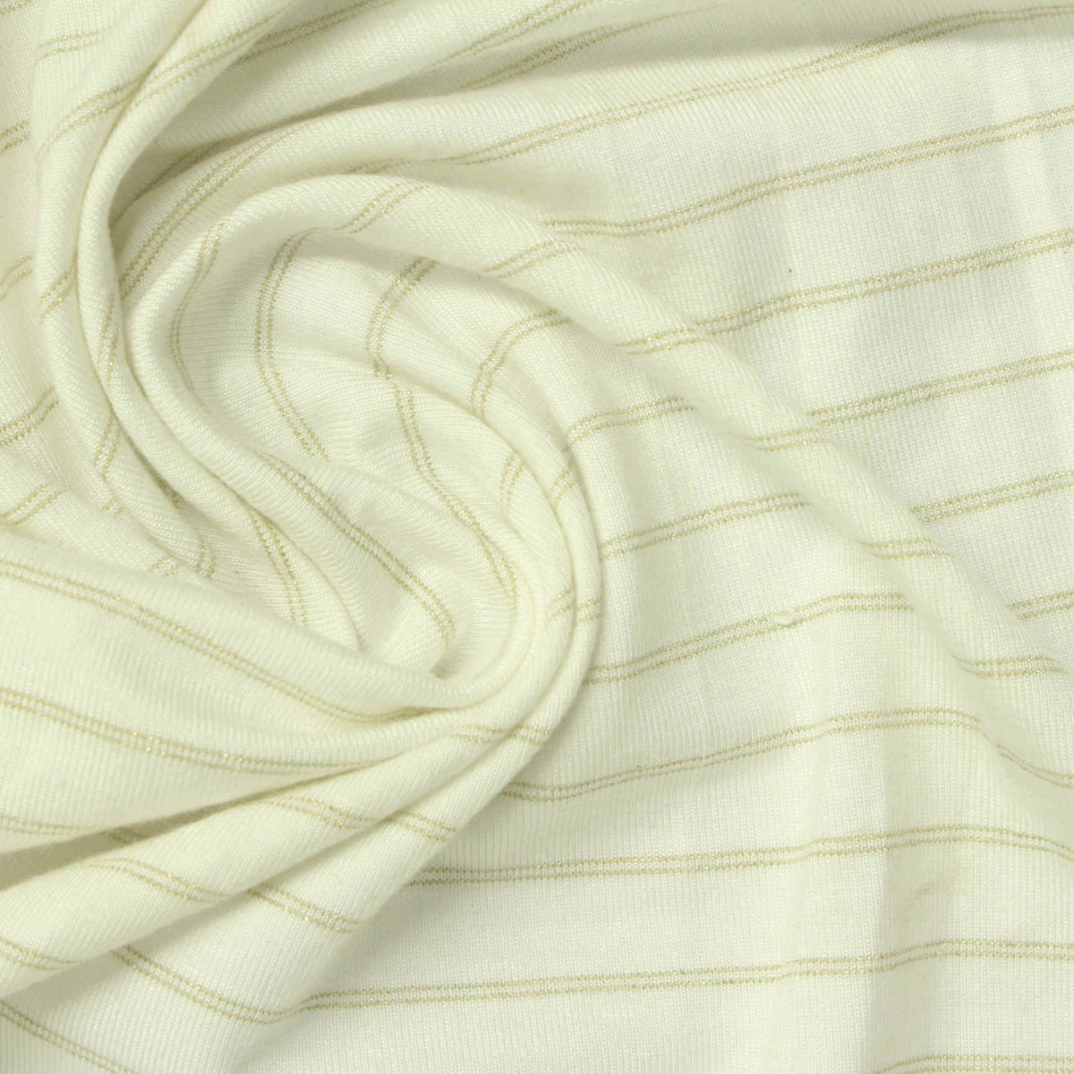 Beige Horizontal-Stripe Jersey Knit, Viscose, 230 gsm