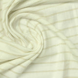 Beige Horizontal-Stripe Jersey Knit, Viscose