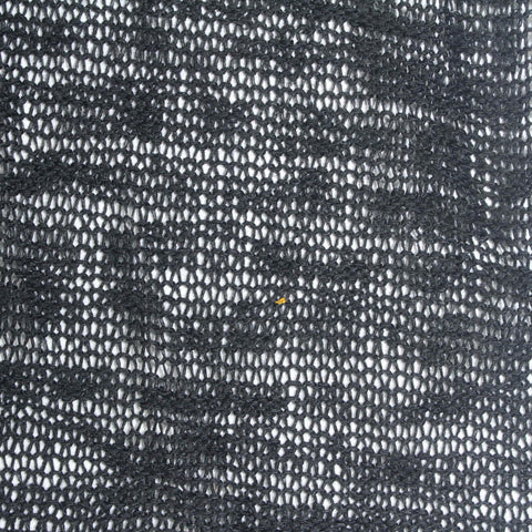 Dark Grey Tone-on-Tone Chunky Knit, Poly-Viscose, 200 gsm