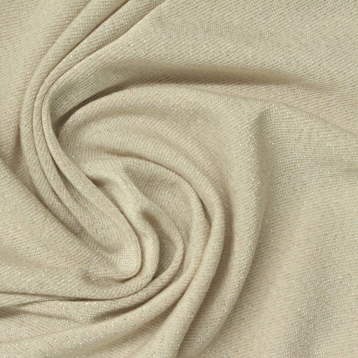 Viscose Polyester Metallic Stretch Jersey Knit Fabric, 170 gsm — Beige