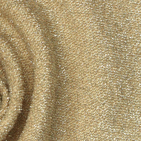 Polyester Metallic Stretch French Terry Fabric, 180 gsm — Khaki