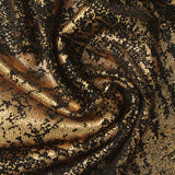Gold Abstract Jersey Knit, Polyester