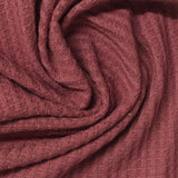 Polyester Viscose Stretch Waffle Knit Fabric, 170 gsm — Red