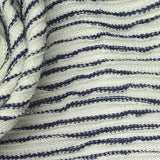 Navy Horizontal-Stripe Jersey Knit, Polyester — texture