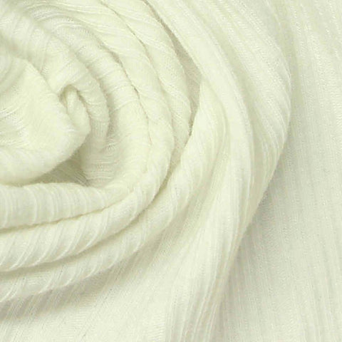 Off-White Ribbed Rib Knit, Polyester