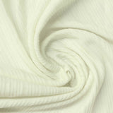 Polyester Stretch Rib Knit Fabric, 240 gsm — Beige