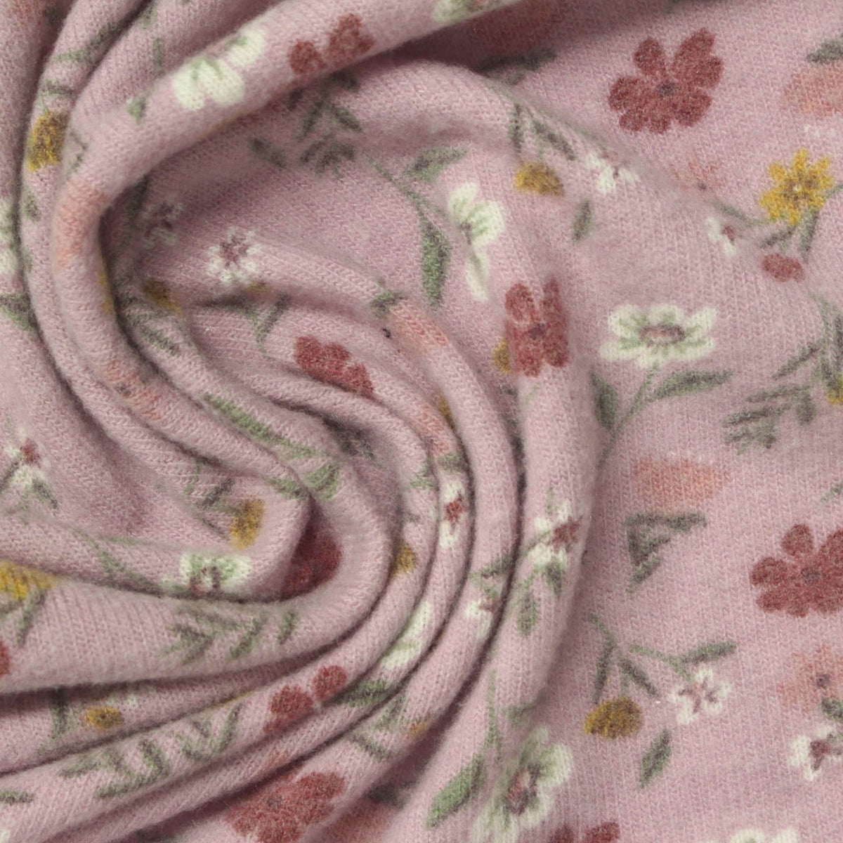 White Flowers Chunky Knit, Poly-Viscose