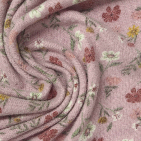 White Flowers Chunky Knit, Poly-Viscose