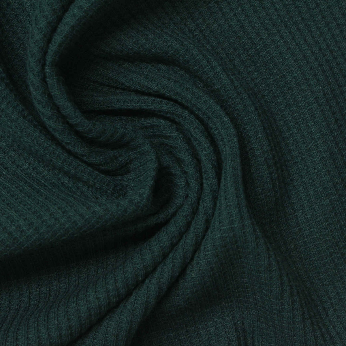 Cotton Polyester Waffle Knit Fabric, 190 gsm — Green