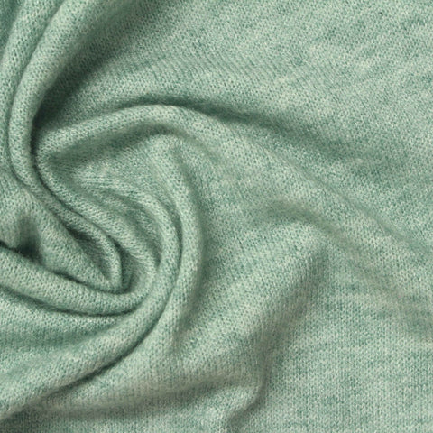 Light Green Fine-Marl Chunky Knit, Viscose-Poly