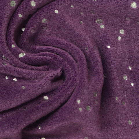 Silver Dots Velvet, Polyester, 220 gsm