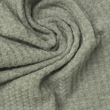 Polyester Viscose Stretch Waffle Knit Fabric, 170 gsm — Grey