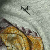 Orange Cartoon-Dinosaur Rib Knit, Cotton — texture