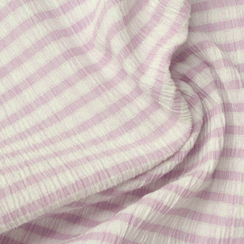 Light Purple Horizontal-Stripe Warp Knit