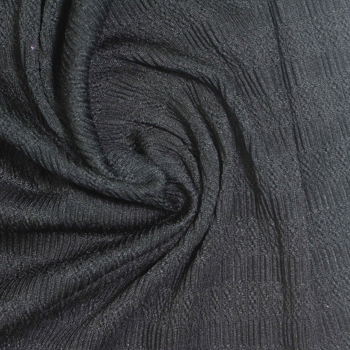 Black Tone-on-Tone Jacquard, Polyester, 180 gsm