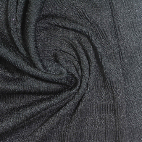 Black Tone-on-Tone Jacquard, Polyester, 180 gsm