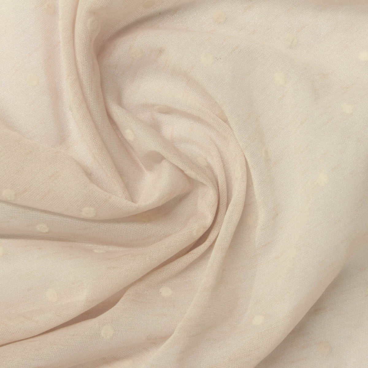 Cream Dot Chiffon, Polyester, 75 gsm