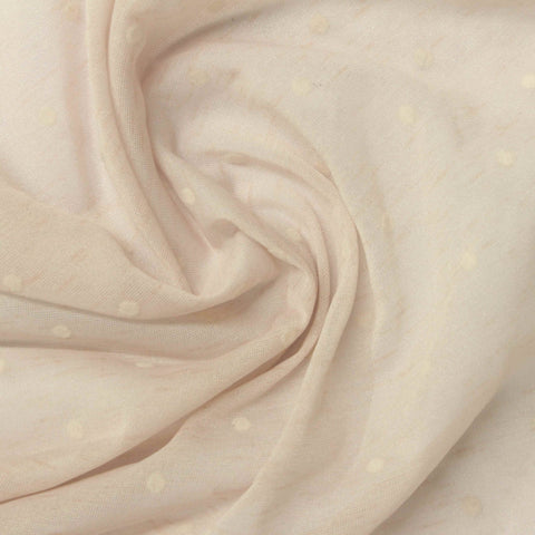 Cream Dot Chiffon, Polyester, 75 gsm