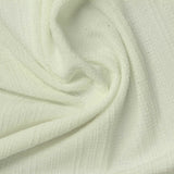 Polyester Stretch Rib Knit Fabric, 240 gsm — White