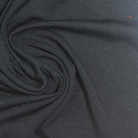 Viscose Stretch Jersey Knit Fabric, 200 gsm — Black, ref EF-261905