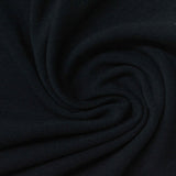 Polyester Stretch Rib Knit Fabric, 300 gsm — Black