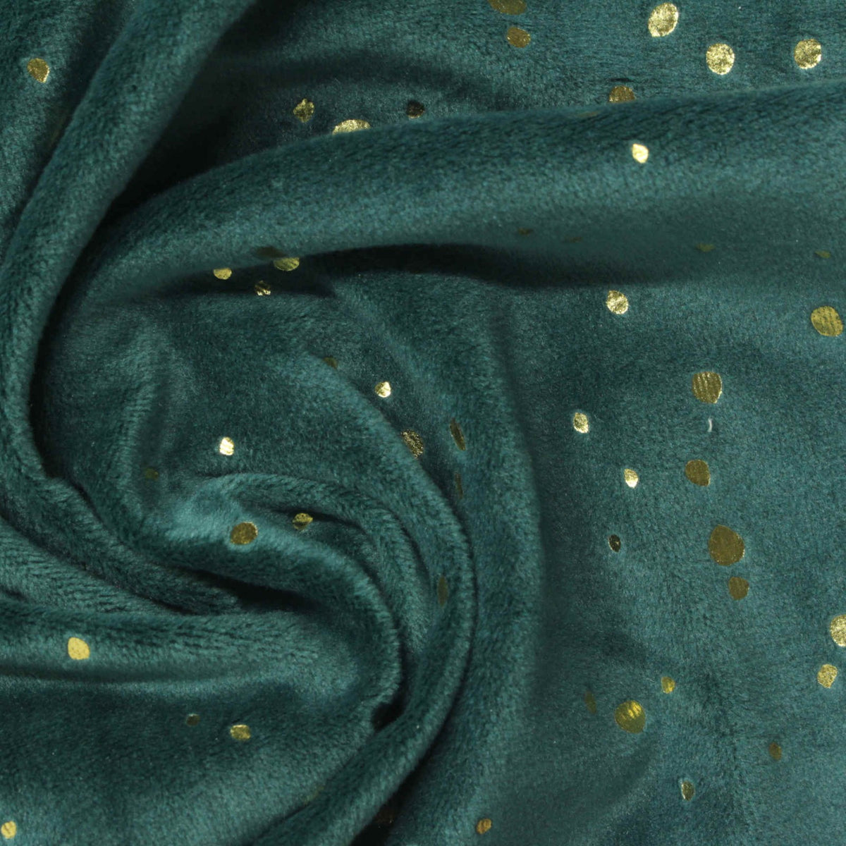 Gold Dots Velvet, Polyester