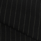 White Pinstripes Ponte Knit, Viscose-Nylon
