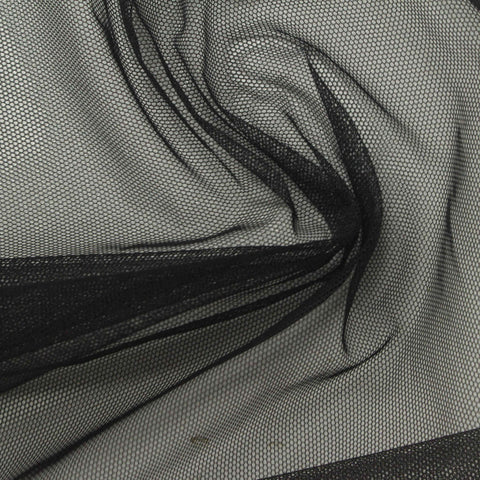 100% Polyester Mesh Fabric, 38 gsm, 160 cm — Black